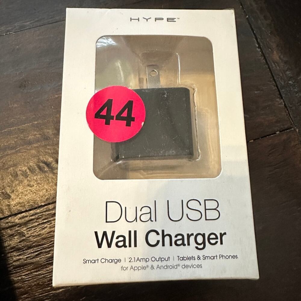 Hype Dual USB Wall Charger 2.1A Smart Charge Adapter for Apple & Android Devices